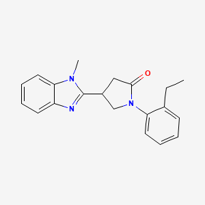 molecular formula C20H21N3O B2506257 1-(2-ethylphenyl)-4-(1-methyl-1H-benzimidazol-2-yl)pyrrolidin-2-one CAS No. 876723-96-5