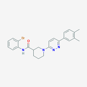 molecular formula C24H25BrN4O B2506265 N-(2-溴苯基)-1-[6-(3,4-二甲苯基)吡啶并氮杂卓-3-乙基]哌啶-3-甲酰胺 CAS No. 1448047-83-3