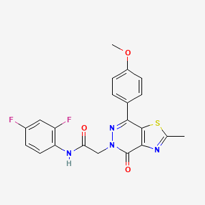N-(2,4-difluorophenyl)-2-(7-(4-methoxyphenyl)-2-methyl-4-oxothiazolo[4,5-d]pyridazin-5(4H)-yl)acetamide