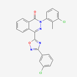 molecular formula C23H14Cl2N4O2 B2506275 2-(3-氯-2-甲基苯基)-4-[3-(3-氯苯基)-1,2,4-噁二唑-5-基]-1(2H)-邻苯二酮 CAS No. 478045-84-0