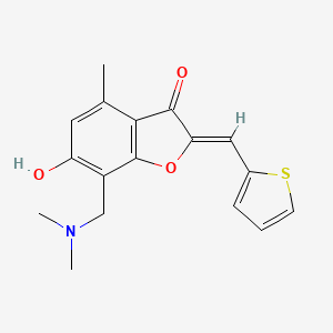 (Z)-7-((dimethylamino)methyl)-6-hydroxy-4-methyl-2-(thiophen-2-ylmethylene)benzofuran-3(2H)-one