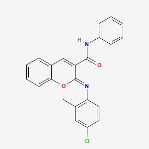 molecular formula C23H17ClN2O2 B2506291 (2Z)-2-[(4-chloro-2-methylphenyl)imino]-N-phenyl-2H-chromene-3-carboxamide CAS No. 1327183-32-3