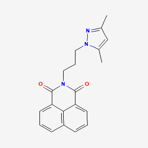 molecular formula C20H19N3O2 B2506293 2-(3-(3,5-dimethyl-1H-pyrazol-1-yl)propyl)-1H-benzo[de]isoquinoline-1,3(2H)-dione CAS No. 956790-70-8