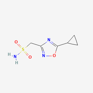molecular formula C6H9N3O3S B2506302 (5-Cyclopropyl-1,2,4-oxadiazol-3-yl)methanesulfonamide CAS No. 1603237-46-2