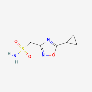 molecular formula C6H9N3O3S B2506302 (5-Ciclopropil-1,2,4-oxadiazol-3-il)metanosulfonamida CAS No. 1603237-46-2