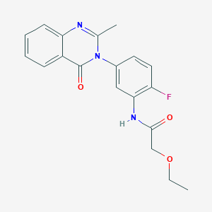 molecular formula C19H18FN3O3 B2506304 2-ethoxy-N-(2-fluoro-5-(2-methyl-4-oxoquinazolin-3(4H)-yl)phenyl)acetamide CAS No. 899980-43-9