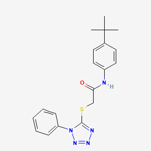 molecular formula C19H21N5OS B2506311 N-(4-tert-butylphenyl)-2-[(1-phenyl-1H-1,2,3,4-tetrazol-5-yl)sulfanyl]acetamide CAS No. 307513-33-3