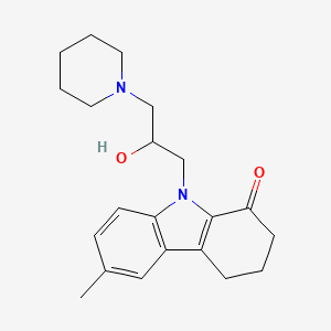 molecular formula C21H28N2O2 B2506317 9-(2-hydroxy-3-(piperidin-1-yl)propyl)-6-methyl-2,3,4,9-tetrahydro-1H-carbazol-1-one CAS No. 667891-10-3