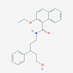 2-ethoxy-N-(5-hydroxy-3-phenylpentyl)-1-naphthamide