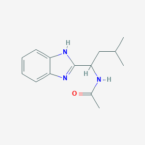 molecular formula C14H19N3O B250632 N-[1-(1H-benzimidazol-2-yl)-3-methylbutyl]acetamide 