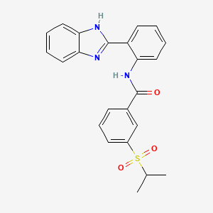 molecular formula C23H21N3O3S B2506329 N-(2-(1H-苯并[d]咪唑-2-基)苯基)-3-(异丙基磺酰基)苯甲酰胺 CAS No. 900009-61-2