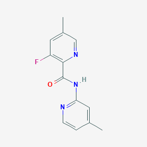 molecular formula C13H12FN3O B2506338 3-fluoro-5-methyl-N-(4-methylpyridin-2-yl)pyridine-2-carboxamide CAS No. 2415623-09-3