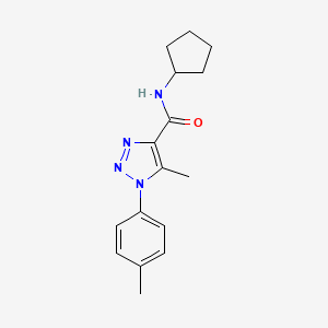 molecular formula C16H20N4O B2506346 N-cyclopentyl-5-methyl-1-(4-methylphenyl)-1H-1,2,3-triazole-4-carboxamide CAS No. 924839-28-1