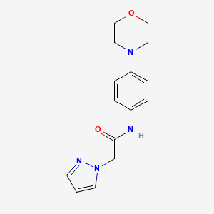 molecular formula C15H18N4O2 B2506354 N-(4-吗啉苯基)-2-(1H-吡唑-1-基)乙酰胺 CAS No. 1206994-72-0