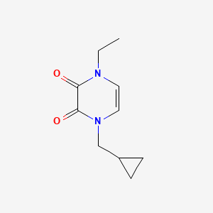 molecular formula C10H14N2O2 B2506362 1-(Cyclopropylmethyl)-4-ethylpyrazine-2,3-dione CAS No. 2380142-44-7