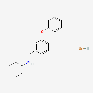 molecular formula C18H24BrNO B2506365 N-(3-phenoxybenzyl)-3-pentanamine hydrobromide CAS No. 1609396-29-3; 423734-02-5