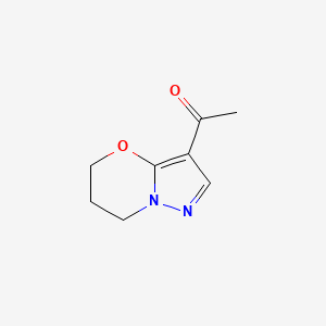 molecular formula C8H10N2O2 B2506373 1-(6,7-Dihydro-5H-pyrazolo[5,1-b][1,3]oxazin-3-yl)-ethanone CAS No. 1173003-63-8