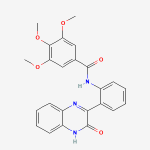 molecular formula C24H21N3O5 B2506374 N-[2-(3-羟基喹喔啉-2-基)苯基]-3,4,5-三甲氧基苯甲酰胺 CAS No. 899982-44-6