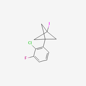 molecular formula C11H9ClFI B2506378 1-(2-Chloro-3-fluorophenyl)-3-iodobicyclo[1.1.1]pentane CAS No. 2287340-60-5
