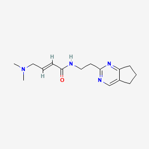 molecular formula C15H22N4O B2506383 (E)-N-[2-(6,7-Dihydro-5H-cyclopenta[d]pyrimidin-2-yl)ethyl]-4-(dimethylamino)but-2-enamide CAS No. 2411329-77-4