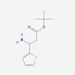 molecular formula C11H17NO2S B2506384 Tert-butyl 3-amino-3-thiophen-2-ylpropanoate CAS No. 2248402-72-2