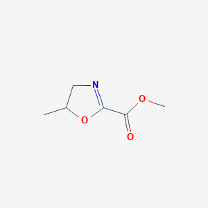 molecular formula C6H9NO3 B2506386 Methyl 5-methyl-4,5-dihydro-1,3-oxazole-2-carboxylate CAS No. 1417637-91-2