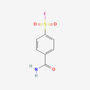 molecular formula C7H6FNO3S B2506388 Fluoruro de 4-carbamoylbenceo-1-sulfonilo CAS No. 329-18-0