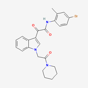 N-(4-bromo-2-methylphenyl)-2-oxo-2-[1-(2-oxo-2-piperidin-1-ylethyl)indol-3-yl]acetamide