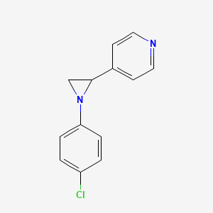 molecular formula C13H11ClN2 B2506392 4-[1-(4-Chlorophenyl)-2-aziranyl]pyridine CAS No. 132035-31-5
