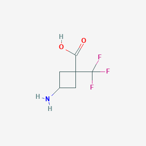 molecular formula C6H8F3NO2 B2506396 3-Amino-1-(trifluoromethyl)cyclobutane-1-carboxylic acid CAS No. 2287343-57-9