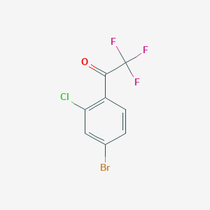 molecular formula C8H3BrClF3O B2506400 1-(4-Bromo-2-chlorophenyl)-2,2,2-trifluoroethan-1-one CAS No. 1715018-78-2