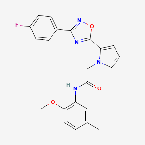 molecular formula C22H19FN4O3 B2506402 2-{2-[3-(4-Fluorphenyl)-1,2,4-oxadiazol-5-yl]-1H-pyrrol-1-yl}-N-(2-Methoxy-5-methylphenyl)acetamid CAS No. 1260909-29-2