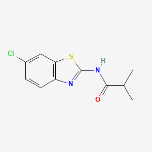 molecular formula C11H11ClN2OS B2506406 N-(6-chloro-1,3-benzothiazol-2-yl)-2-methylpropanamide CAS No. 389065-59-2