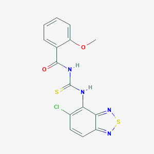 molecular formula C15H11ClN4O2S2 B250641 N-[(5-chloro-2,1,3-benzothiadiazol-4-yl)carbamothioyl]-2-methoxybenzamide 