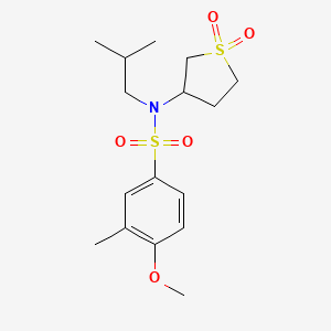 molecular formula C16H25NO5S2 B2506413 N-(1,1-dioxidotetrahydrothiophen-3-yl)-N-isobutyl-4-methoxy-3-methylbenzenesulfonamide CAS No. 874788-07-5