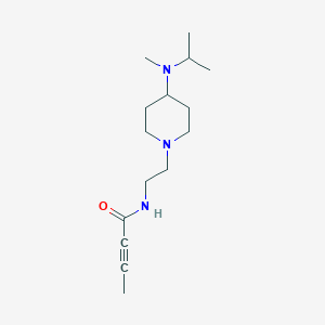 molecular formula C15H27N3O B2506417 N-[2-[4-[Methyl(propan-2-yl)amino]piperidin-1-yl]ethyl]but-2-ynamide CAS No. 2411256-62-5