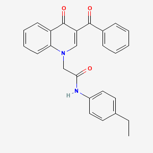 molecular formula C26H22N2O3 B2506434 2-(3-benzoyl-4-oxoquinolin-1(4H)-yl)-N-(4-ethylphenyl)acetamide CAS No. 897759-04-5