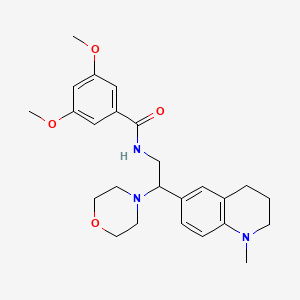 3,5-dimethoxy-N-(2-(1-methyl-1,2,3,4-tetrahydroquinolin-6-yl)-2-morpholinoethyl)benzamide