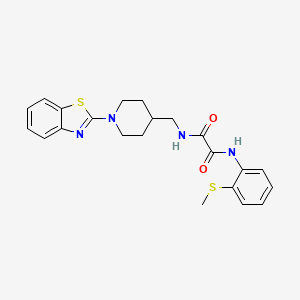 molecular formula C22H24N4O2S2 B2506445 N1-((1-(benzo[d]thiazol-2-yl)piperidin-4-yl)methyl)-N2-(2-(methylthio)phenyl)oxalamide CAS No. 1797951-85-9