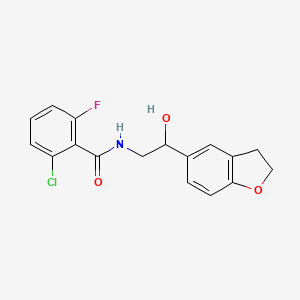 2-chloro-N-(2-(2,3-dihydrobenzofuran-5-yl)-2-hydroxyethyl)-6-fluorobenzamide