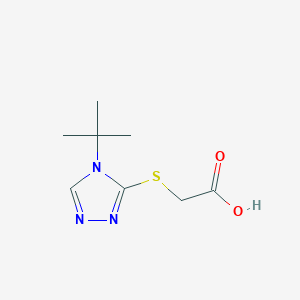 molecular formula C8H13N3O2S B2506463 2-[(4-tert-butyl-4H-1,2,4-triazol-3-yl)sulfanyl]acetic acid CAS No. 200815-93-6