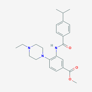molecular formula C24H31N3O3 B250647 Methyl 4-(4-ethyl-1-piperazinyl)-3-[(4-isopropylbenzoyl)amino]benzoate 