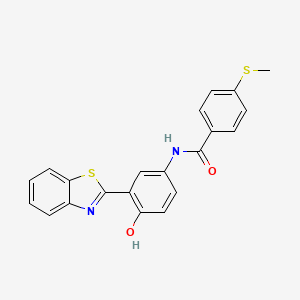 molecular formula C21H16N2O2S2 B2506473 N-(3-(benzo[d]thiazol-2-yl)-4-hydroxyphényl)-4-(méthylthio)benzamide CAS No. 896348-90-6