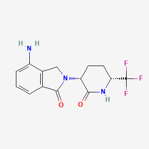 molecular formula C14H14F3N3O2 B2506475 4-Amino-2-[(3R,6R)-2-oxo-6-(trifluoromethyl)piperidin-3-yl]-3H-isoindol-1-one CAS No. 2408938-46-3