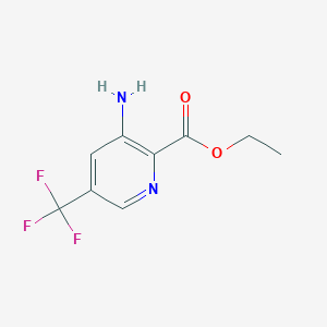 molecular formula C9H9F3N2O2 B2506482 Ethyl 3-amino-5-(trifluoromethyl)picolinate CAS No. 1393544-93-8