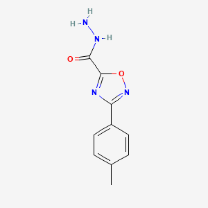 molecular formula C10H10N4O2 B2506498 3-(4-Methylphenyl)-1,2,4-oxadiazole-5-carbohydrazide CAS No. 90916-81-7