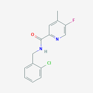 N-[(2-Chlorophenyl)methyl]-5-fluoro-4-methylpyridine-2-carboxamide