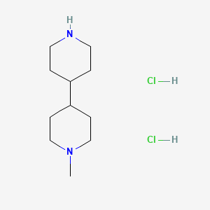 molecular formula C11H24Cl2N2 B2506506 1-Methyl-4,4'-bipiperidine dihydrochloride CAS No. 1071634-39-3; 122373-80-2