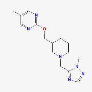 5-Methyl-2-[[1-[(2-methyl-1,2,4-triazol-3-yl)methyl]piperidin-3-yl]methoxy]pyrimidine
