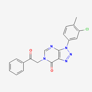 molecular formula C19H14ClN5O2 B2506512 3-(3-Chloro-4-methylphenyl)-6-phenacyltriazolo[4,5-d]pyrimidin-7-one CAS No. 872594-41-7